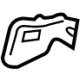 Kia 89190DO400DFS COVER-RR CUSH LOCK L